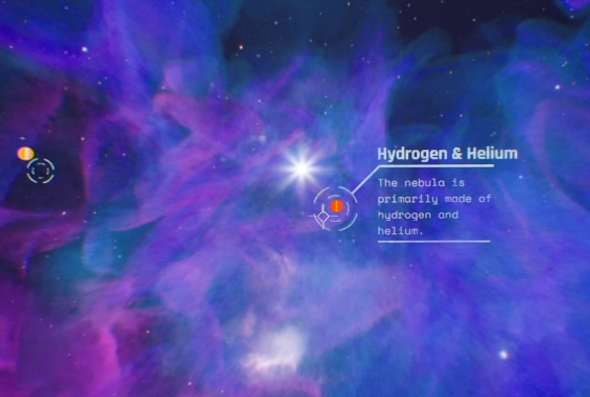 Hovering over the UI icon triggers an animation that reveals the information contained in those parameters.